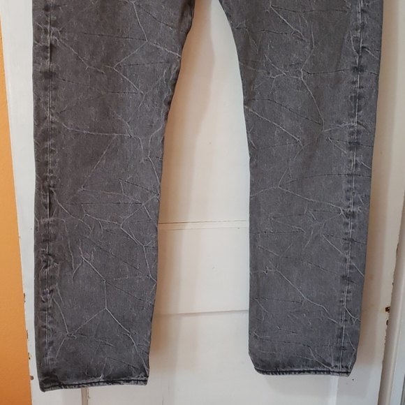 LEVI'S  501 Black Gray Stonewash Jeans 36x34 - Picture 4 of 10